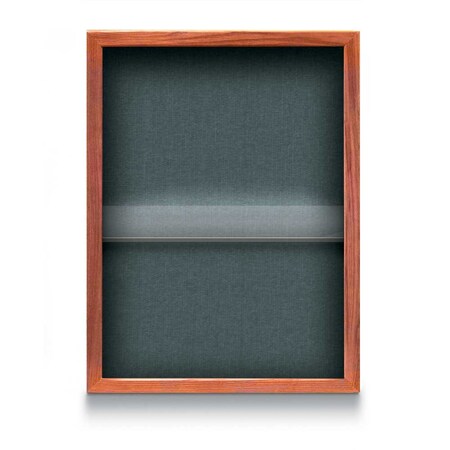 United Visual Products Indoor Enclosed Combo Board, 48"x36", Black Frame/Grey & Rubber UVCB4836B-GREY-RUBBER